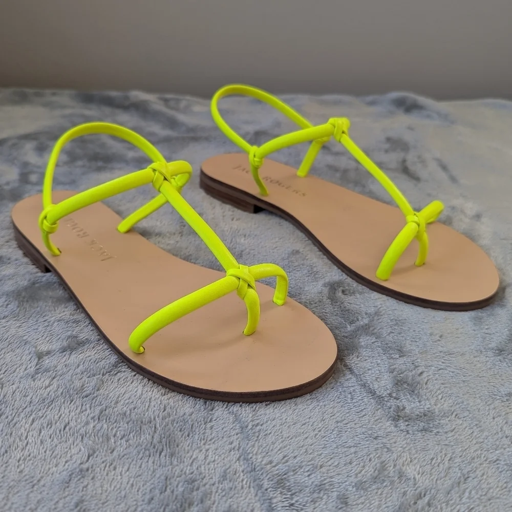 Jack Rogers Bea Neon Yellow‎ Strappy Sandals